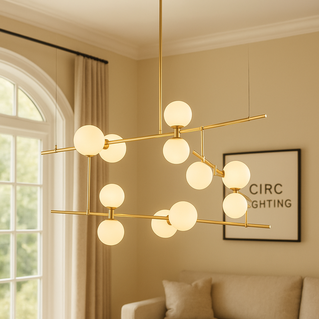 Modern Rail Chandelier 48"