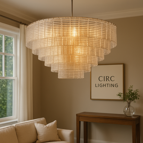 Sirene Clear Glass Round Chandelier 41"