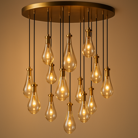 Rain Round Chandelier 36"