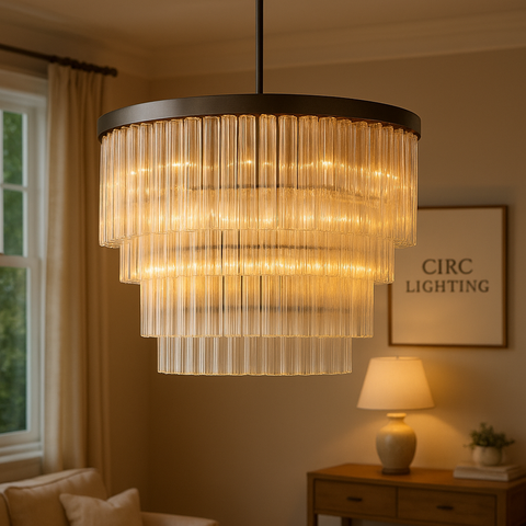 Cielo Three-Tier Round Chandelier 48"