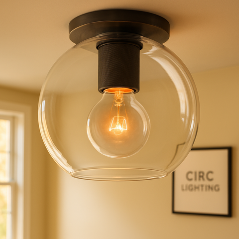 Utilitaire Globe Shade Flushmount