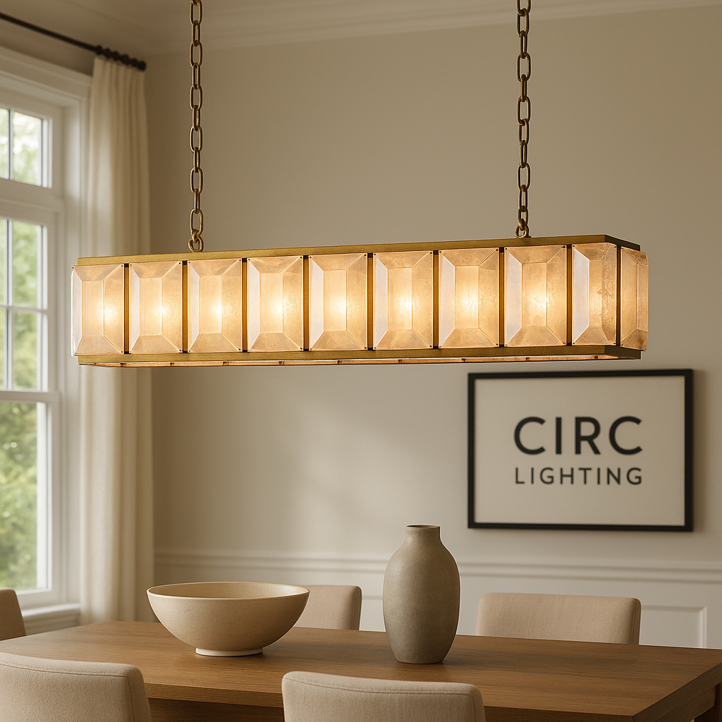 Harlow Calcite Rectangular Chandelier 62"