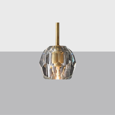 Boule De Cristal Smoke Glass Rod Pendant
