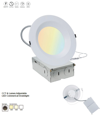 16W–27W LED Architectural Downlight – Multi-Power High-Efficiency Lighting