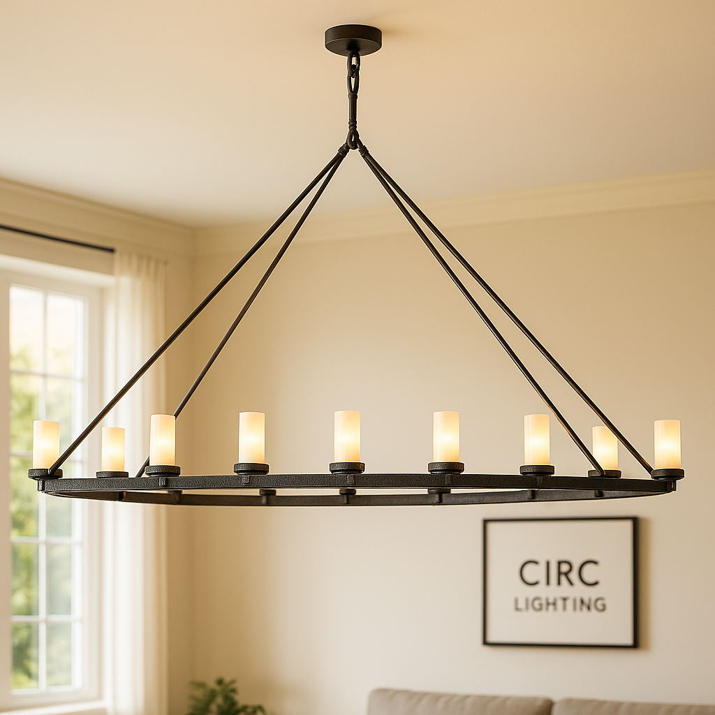 Ondra Linear Milk Glass Chandelier 72"