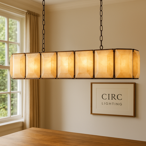 Harlow Calcite Rectangular Chandelier 42"