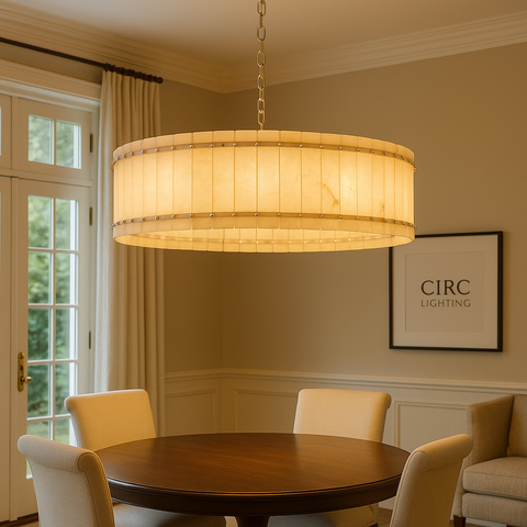 San Marco Alabaster Round Chandelier 60"