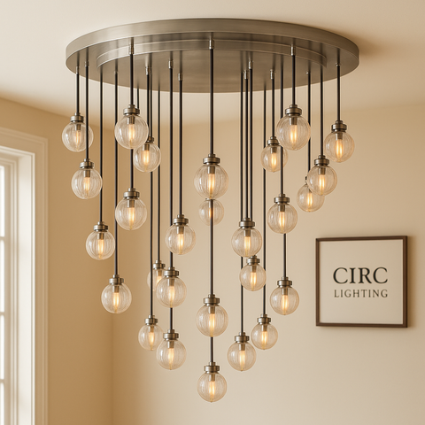 Pearl Round Chandelier 48"