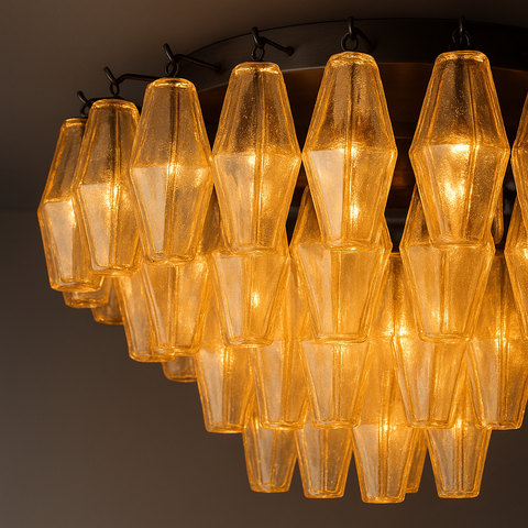 Chiara Clear Glass Flushmount 22"