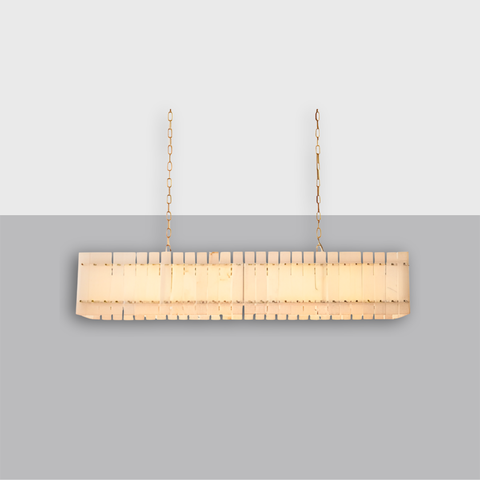 San Marco Alabaster Linear Chandelier 54"