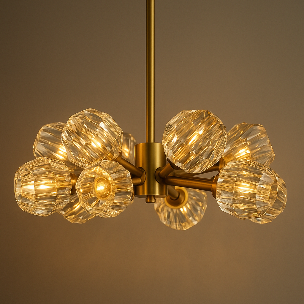 Boule De Cristal Clear Glass Round Chandelier 24"