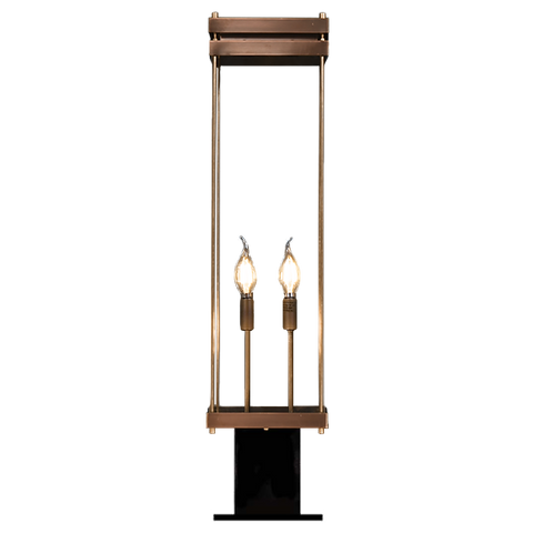 Austin 30" Carriage Gas & Electric Post Lantern | Antique Copper