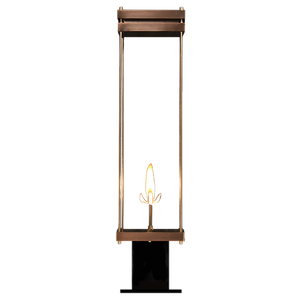 Austin 30" Carriage Gas & Electric Post Lantern | Antique Copper