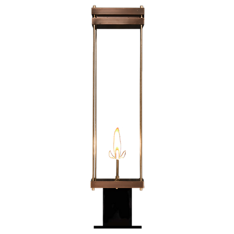 Austin 30" Carriage Gas & Electric Post Lantern | Antique Copper