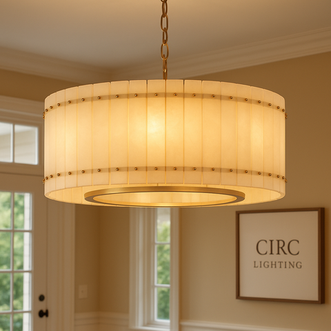 San Marco Alabaster Round Chandelier 37"