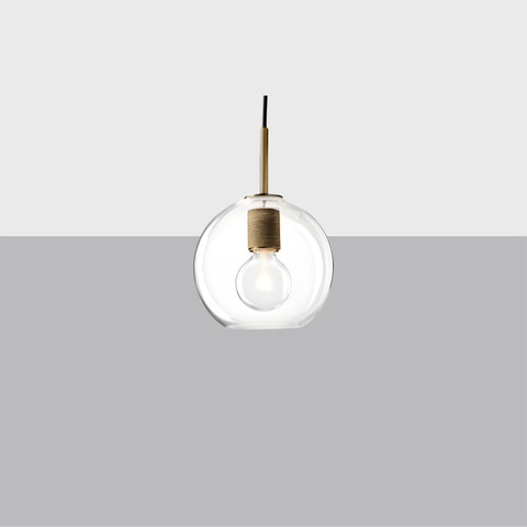 Utilitaire Globe Shade Pendant – Aluminum & Glass