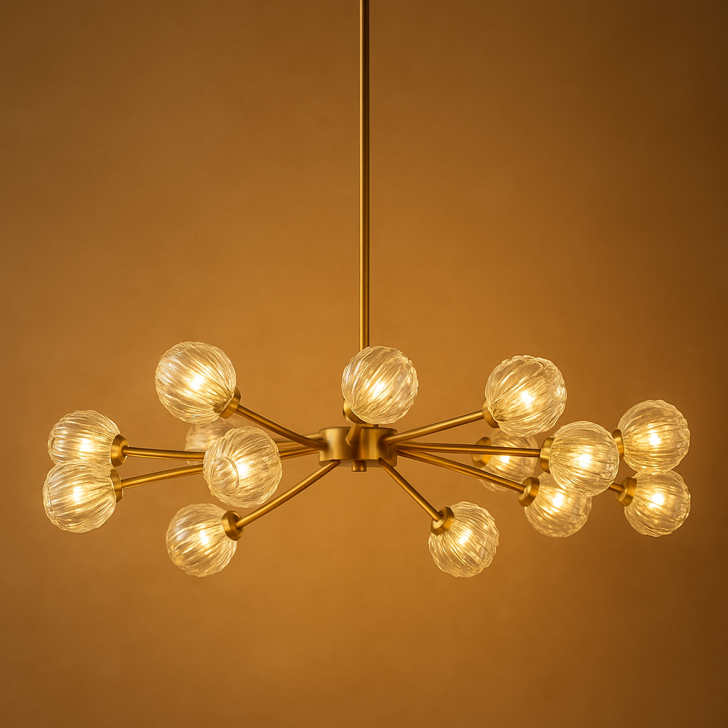 Boule De Cristal Clear Glass Round Chandelier 48"