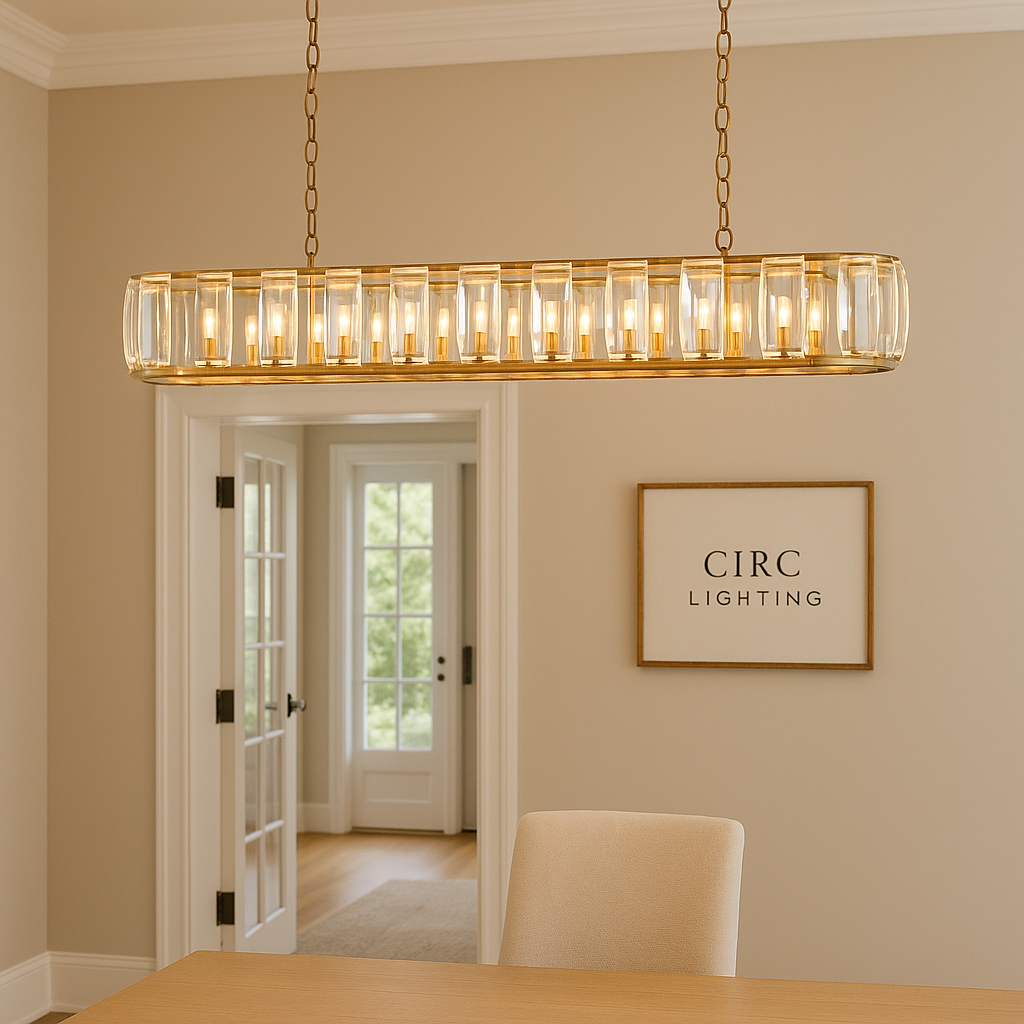 Harlow Crystal Rectangular Chandelier 74"
