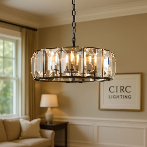 Harlow Crystal Round Chandelier 31"