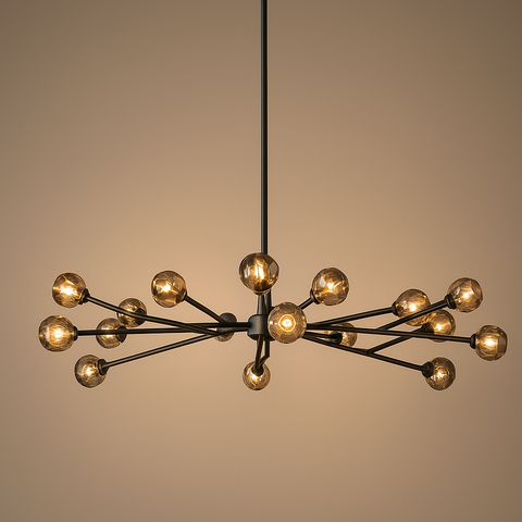 Boule De Cristal Smoke Glass Round Chandelier 72"