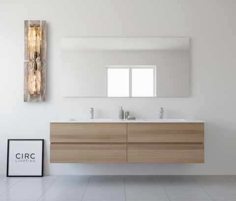 Lattice Clear Glass Sconce 30"