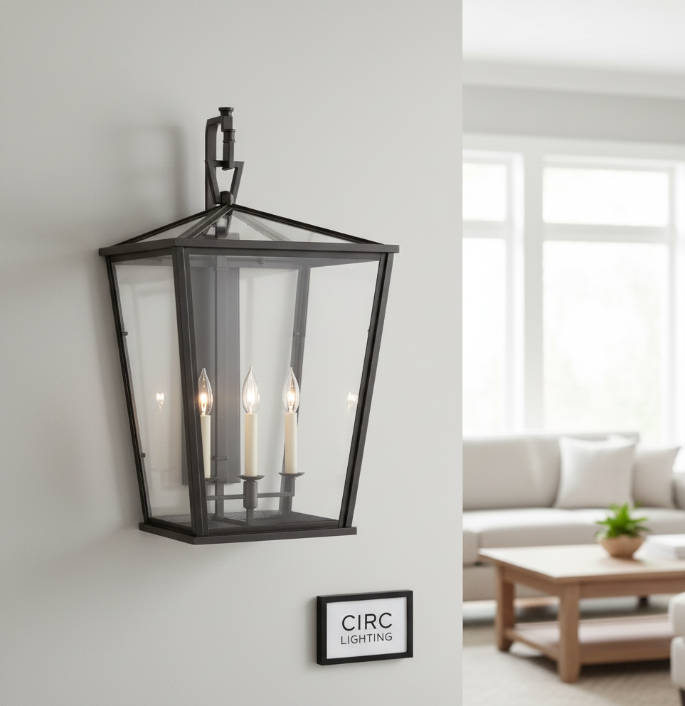 19th C. English Openwork Outdoor Sconce 28"