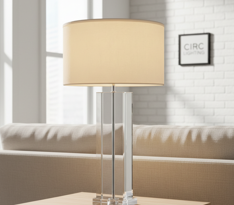Sarezzo Crystal Square Table Lamp