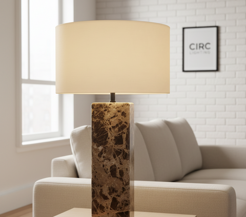 Sarezzo Stone Square Table Lamp