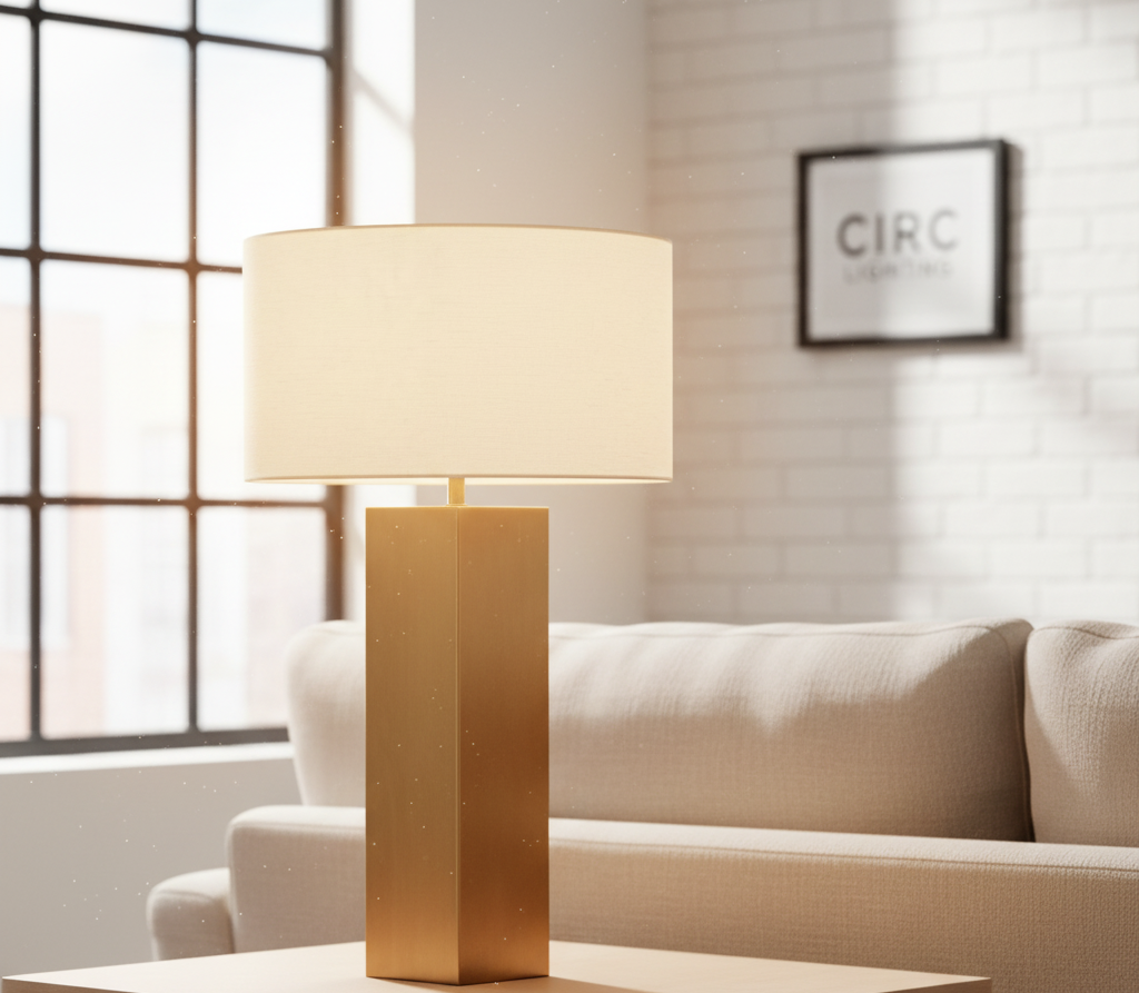 Sarezzo Metal Square Table Lamp