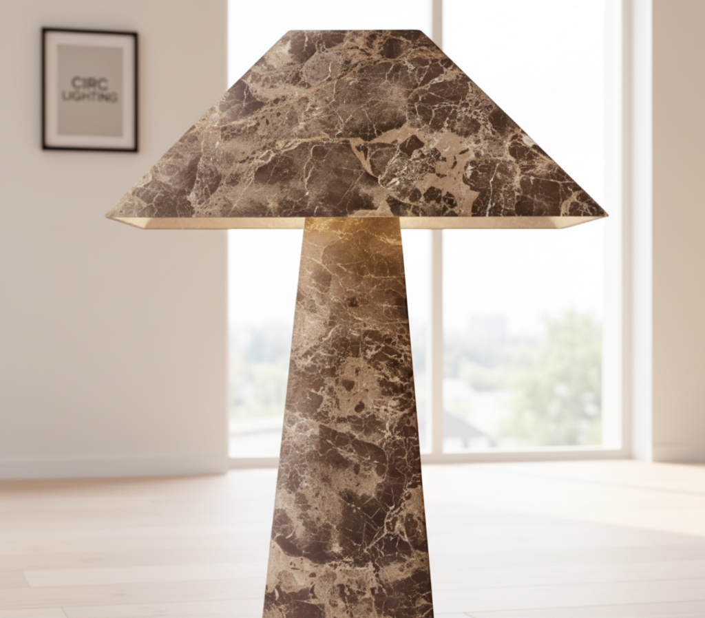 Mycena Obelisk Stone Table Lamp