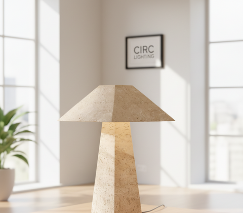 Mycena Obelisk Stone Table Lamp