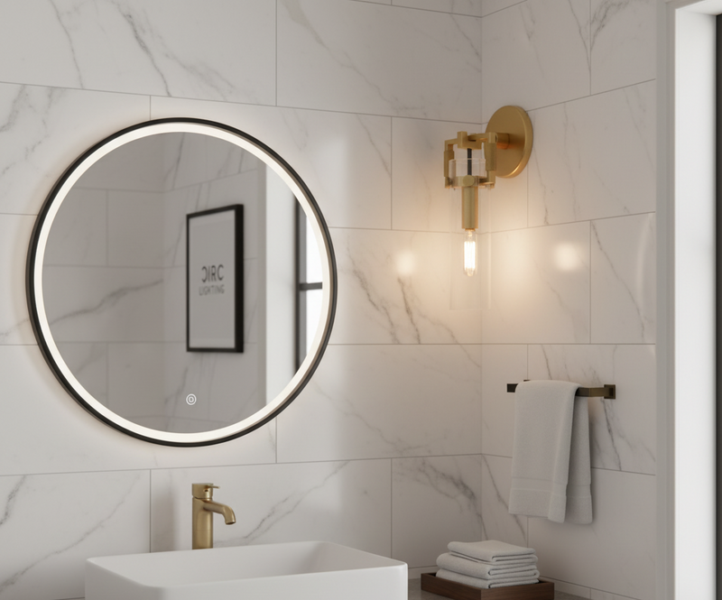 Machinist Glass Cylinder Sconce 9"