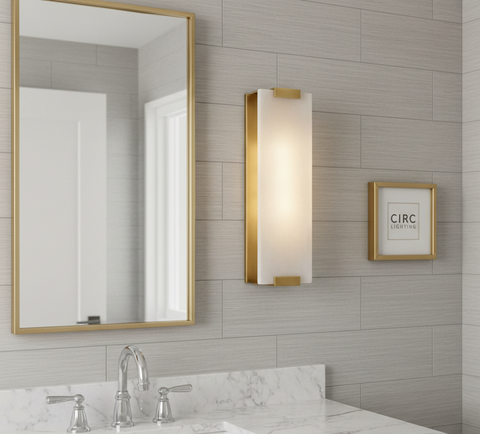 Hand-Carved Alabaster Grand Sconce