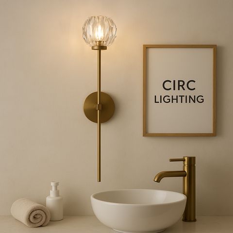 Boule de Cristal Clear Glass Grand Sconce