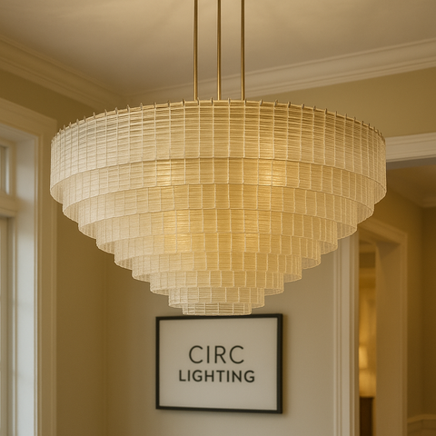 Sirene Clear Glass Round Chandelier 52"
