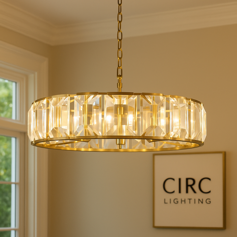 Harlow Crystal Round Chandelier 43"