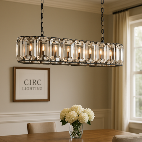 Harlow Crystal Rectangular Chandelier 54"