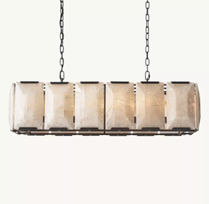 Harlow Calcite Rectangular Chandelier 42"