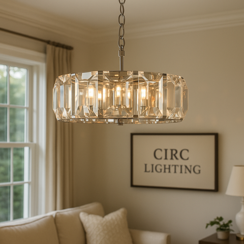Harlow Crystal Round Chandelier 31"
