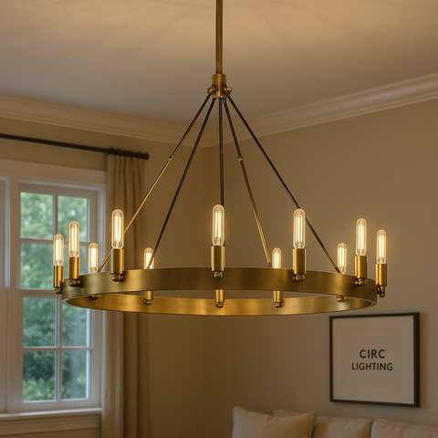 Camino Vintage Filament Round Chandelier 26"