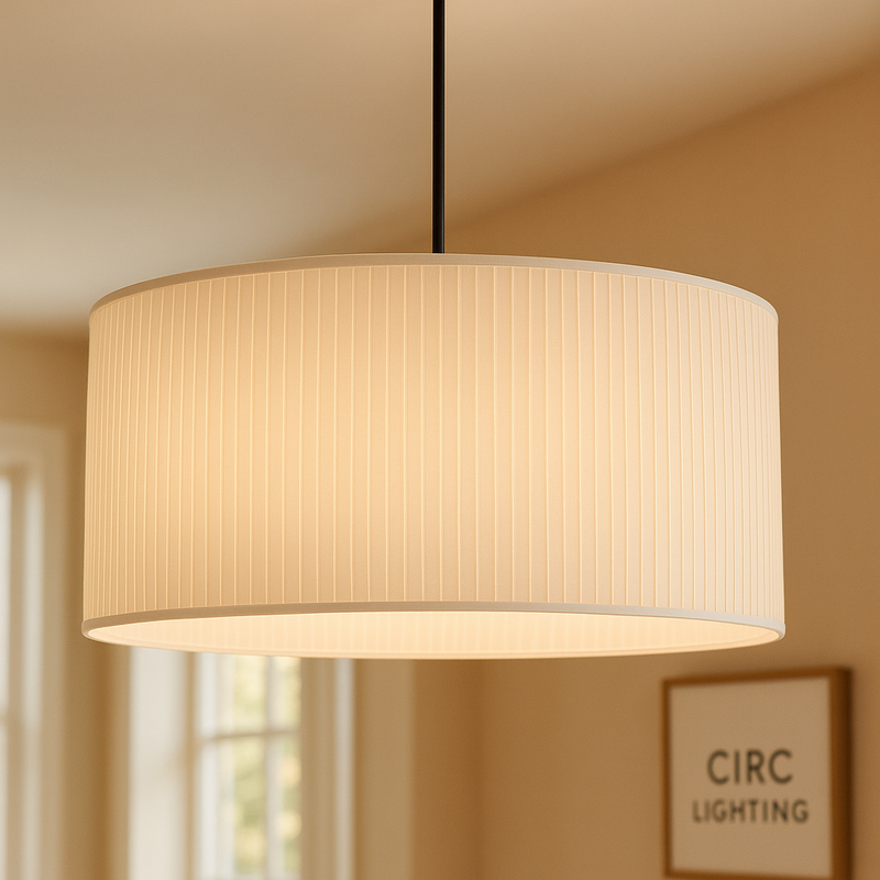 Reed Pleated Drum Pendant