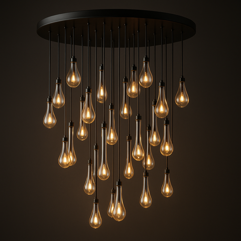 Rain Round Chandelier 60"