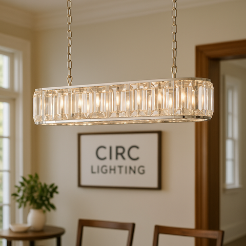 Harlow Crystal Rectangular Chandelier 54"