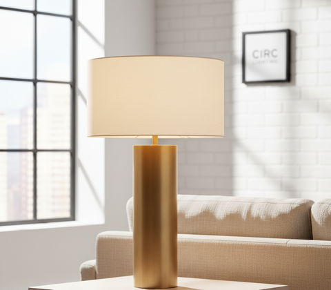 Sarezzo Metal Cylindrical Table Lamp