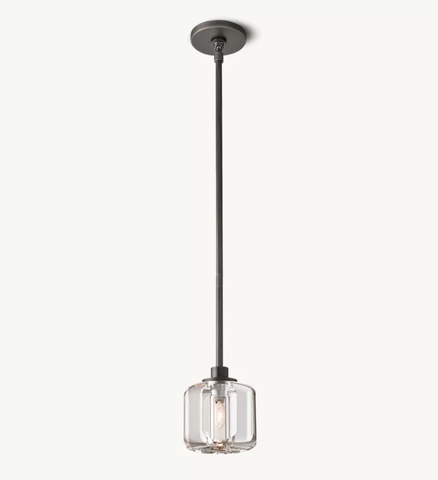Demaret Pendant – K9 Crystal & Steel Light