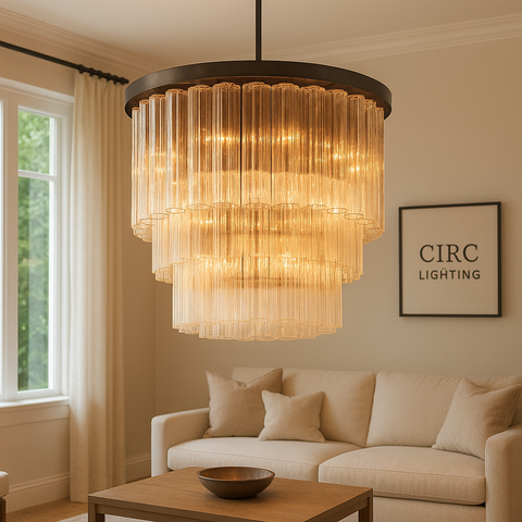 Cielo Three-Tier Round Chandelier 36"