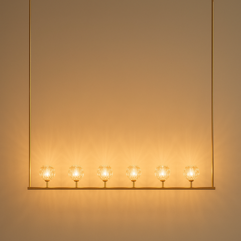 Boule De Cristal Clear Glass Linear Chandelier 60"
