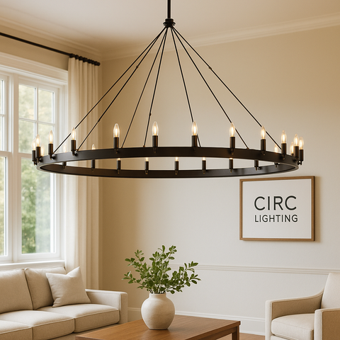 Camino Vintage Filament Round Chandelier 50"