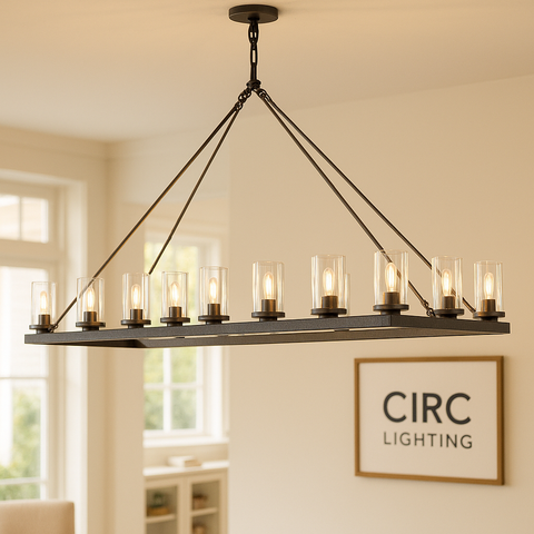 Ondra Linear Clear Glass Chandelier 72"