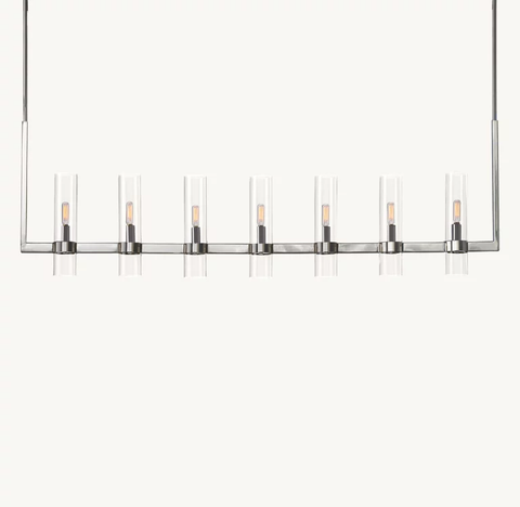 Ravelle Linear Chandelier 59" – Glass Light